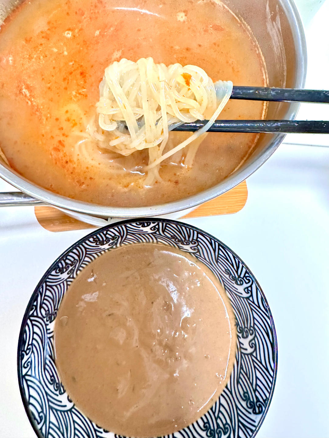 东北老式麻辣烫面，冷面热吃（涮肚）