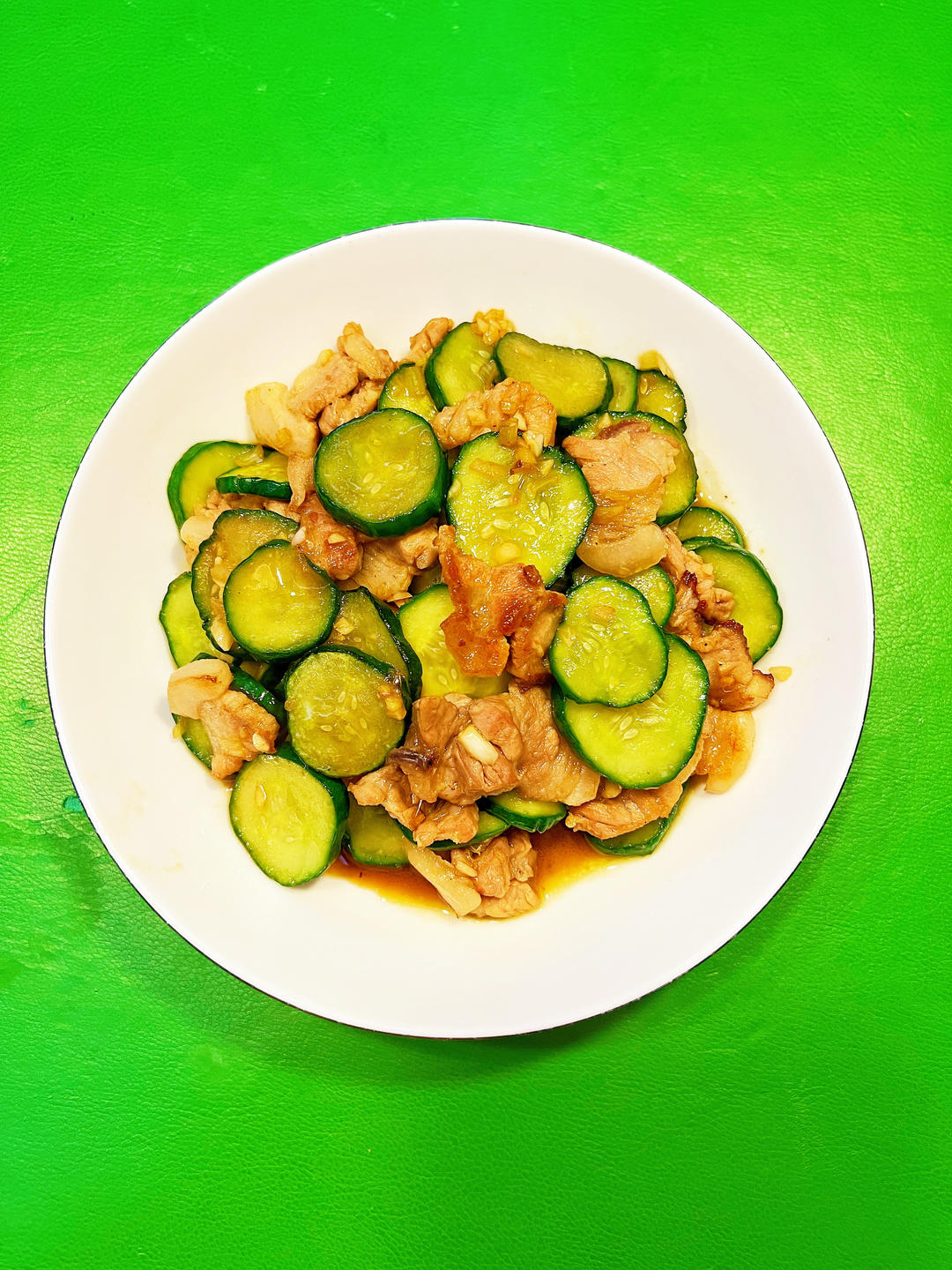 黄瓜钱炒肉