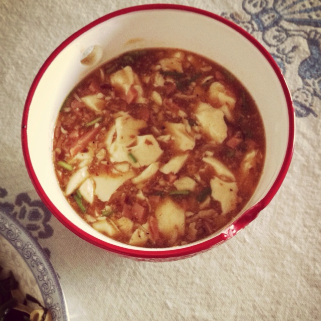 虾皮肉末焖豆腐