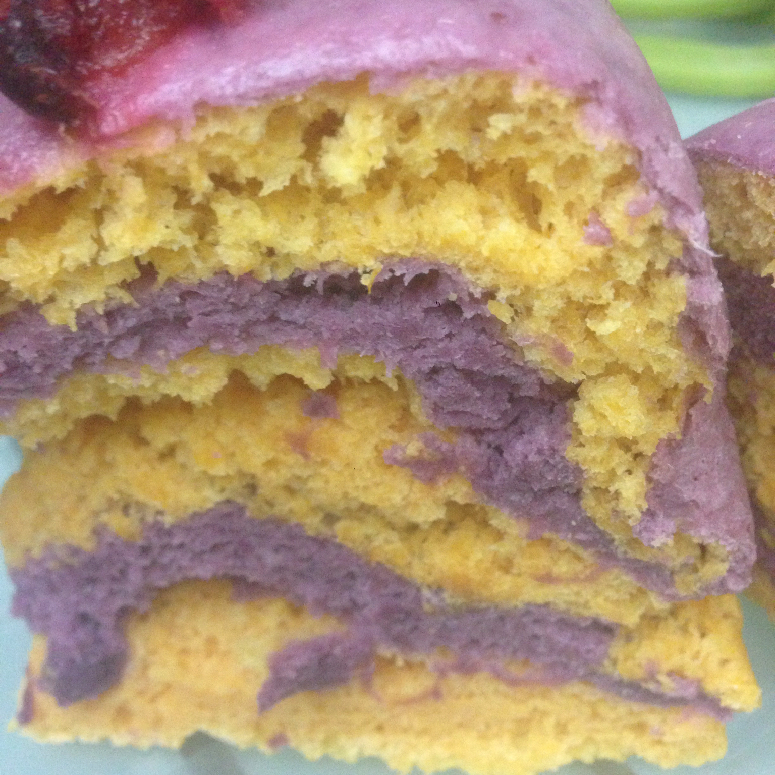 紫薯南瓜双色发糕