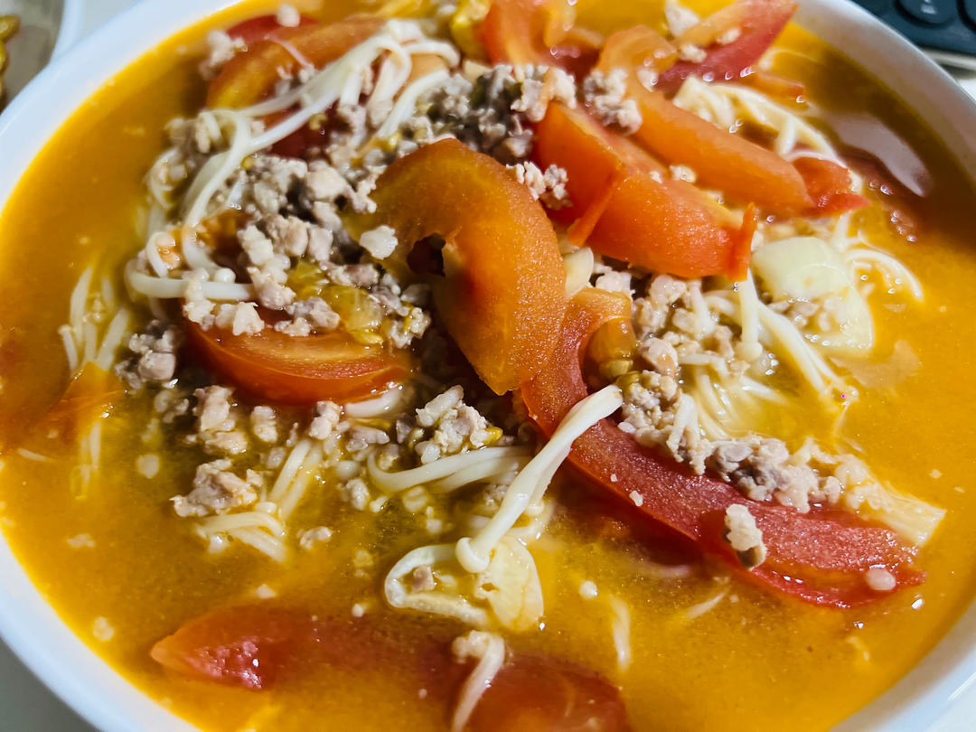 低脂低卡减脂餐‼️家常快手菜‼️番茄金针菇‼️好吃不胖