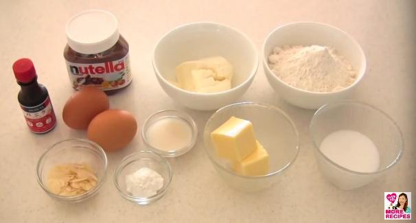 Nutella漩涡奶油奶酪磅蛋糕的做法 步骤1