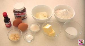 Nutella漩涡奶油奶酪磅蛋糕的做法 步骤1