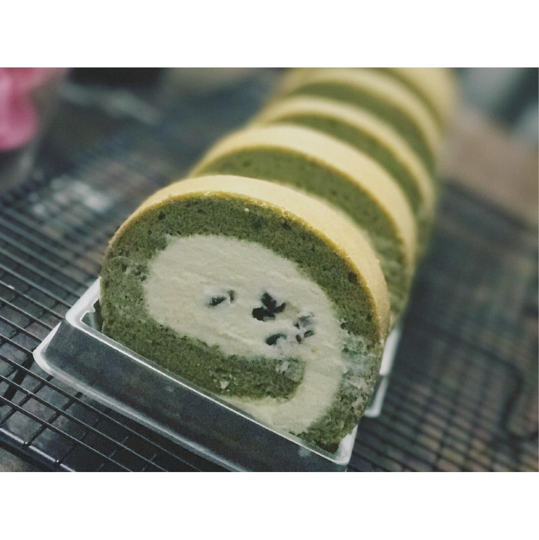 抹茶蜜豆蛋糕卷