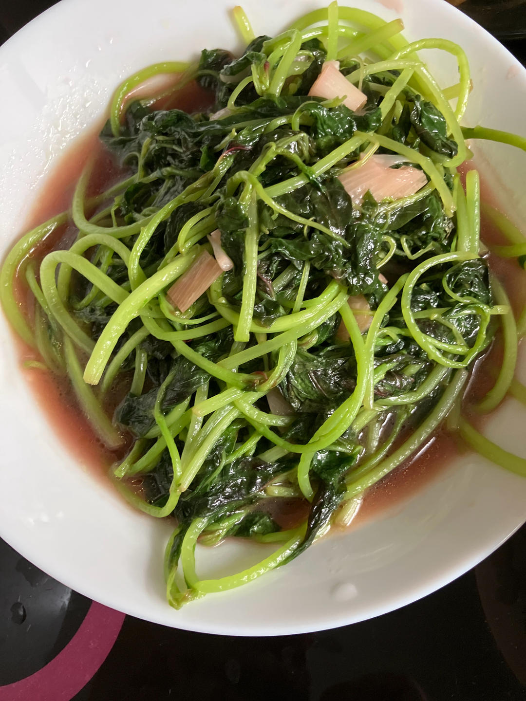大蒜炒蔊菜（蒜炒红苋菜）