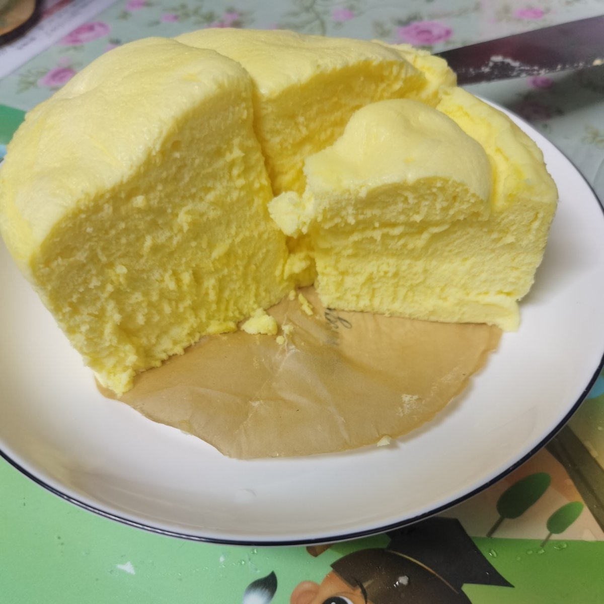 超好吃不甜腻的绵密6寸蒸酸奶蛋糕