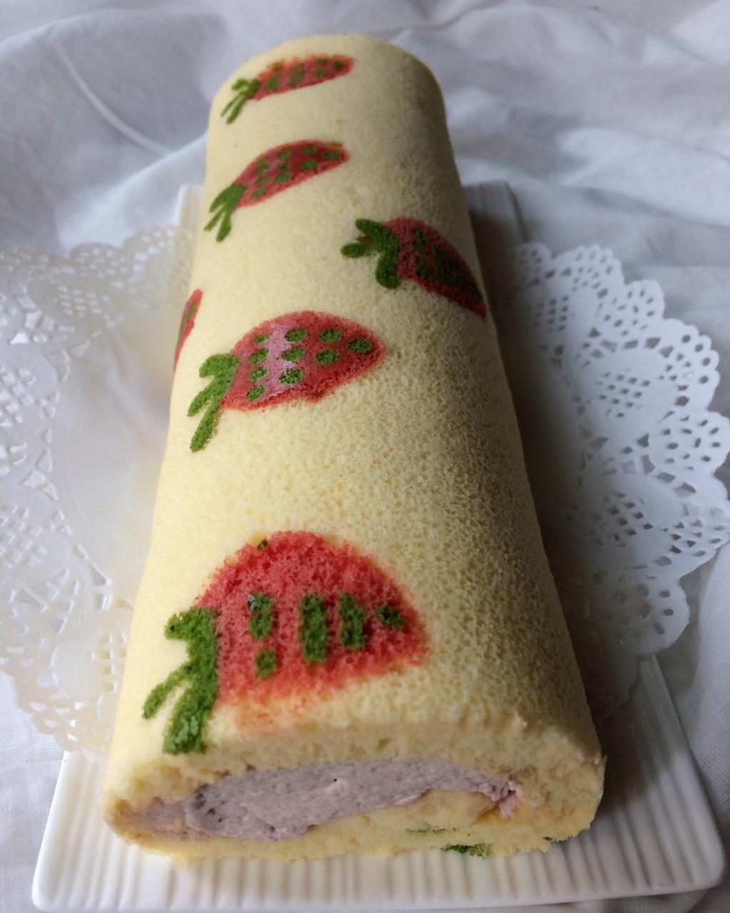 草莓🍓彩绘蛋糕卷