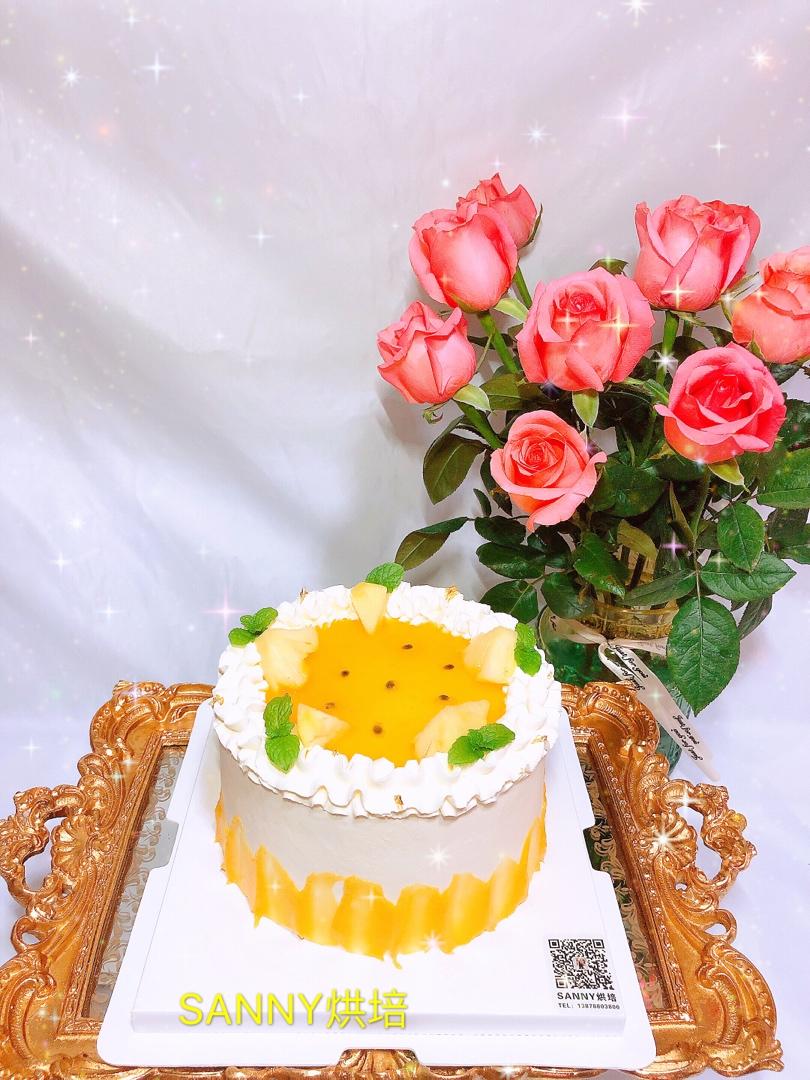 心动百香果凤梨奶油蛋糕（6寸）