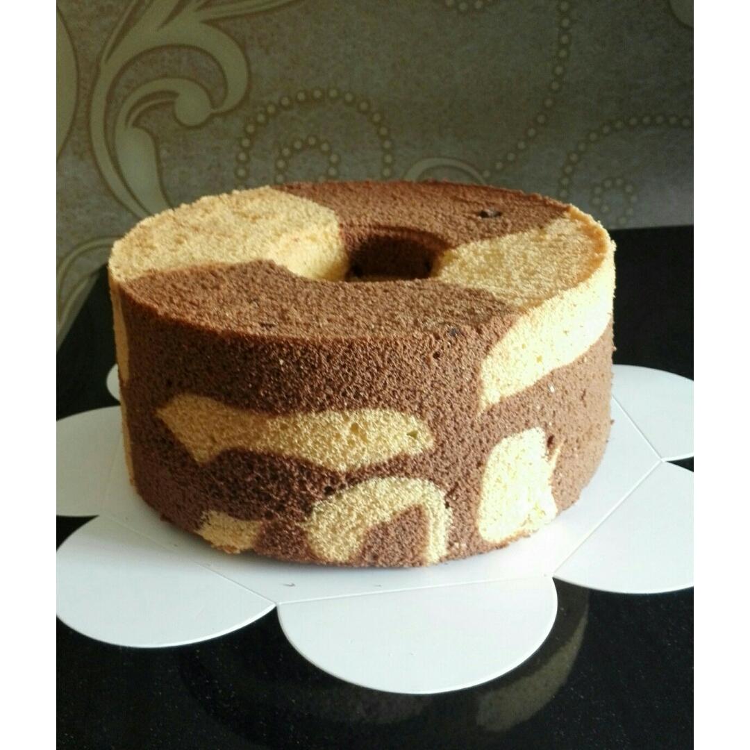 可可双色戚风（奶牛戚风）～17厘米加高戚风模或者18厘米戚风模