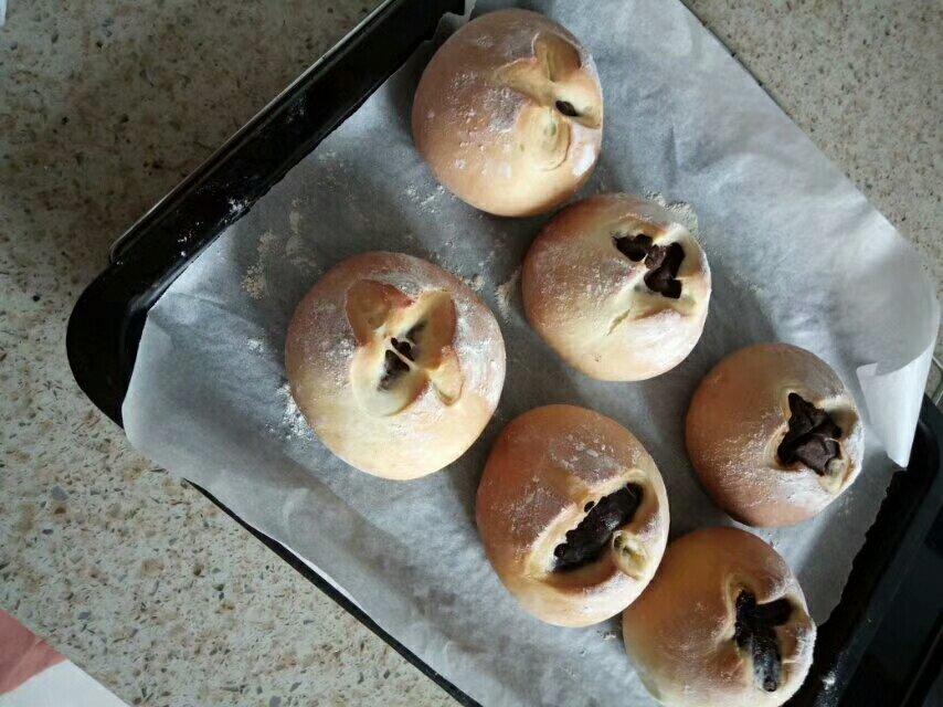 豆沙蛋黄面包～好吃到哭～