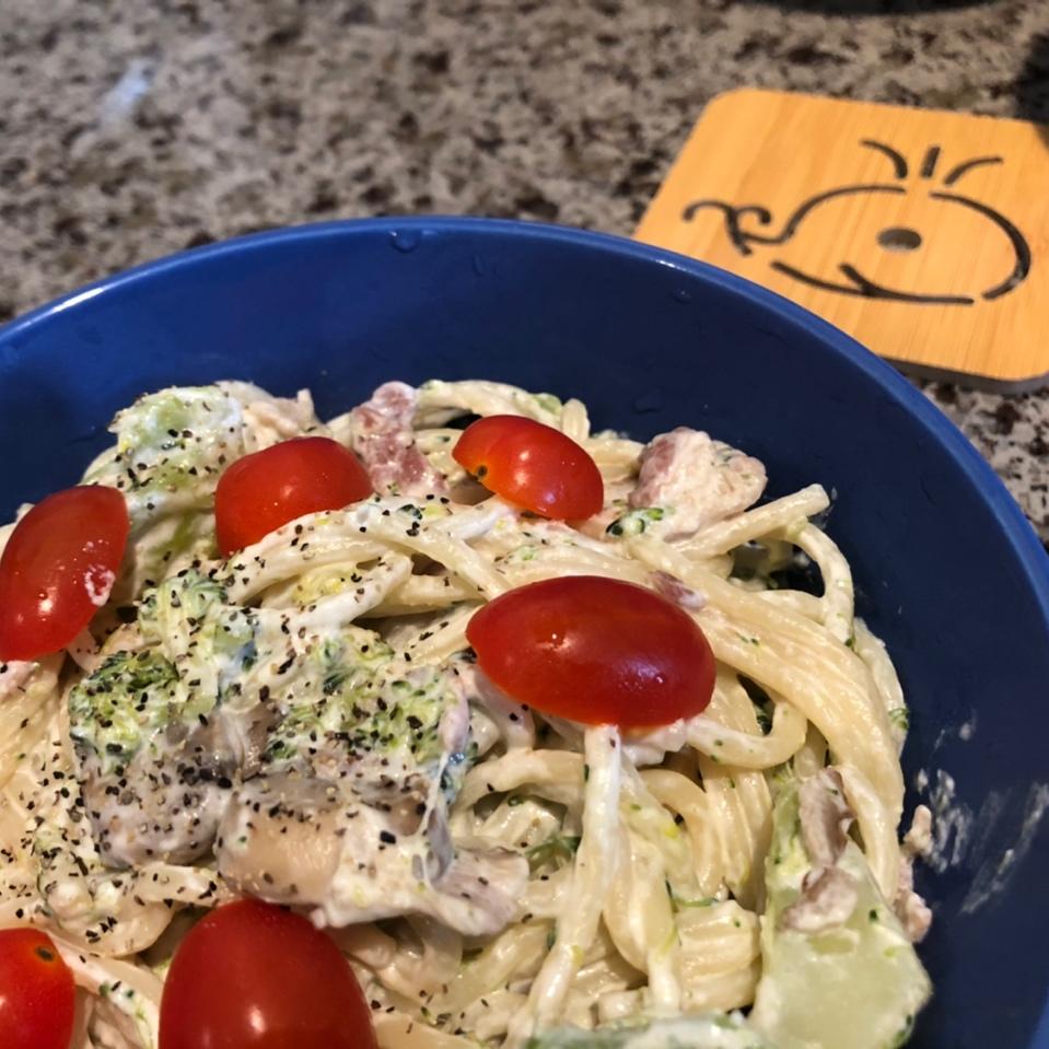 火腿蘑菇奶油意面