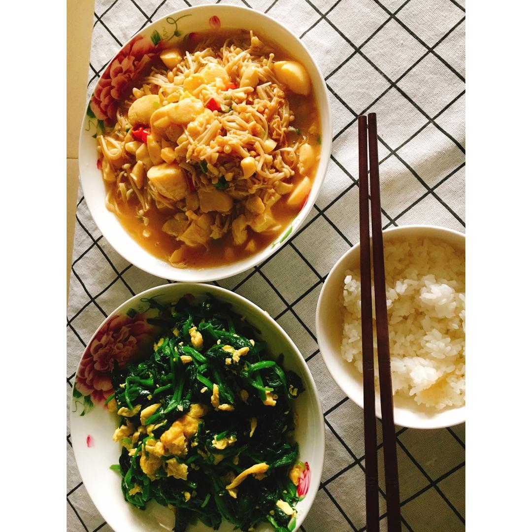 超级下饭菜--金针菇日本豆腐