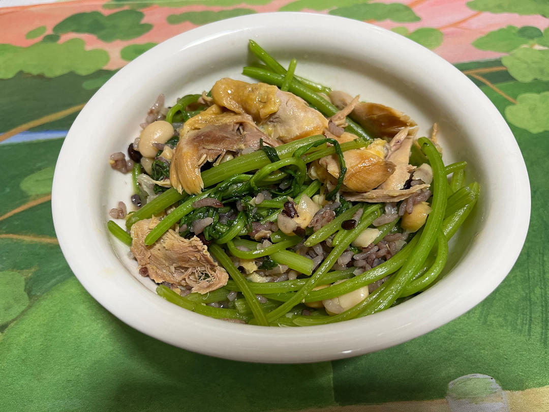 鸡丝豆汤饭