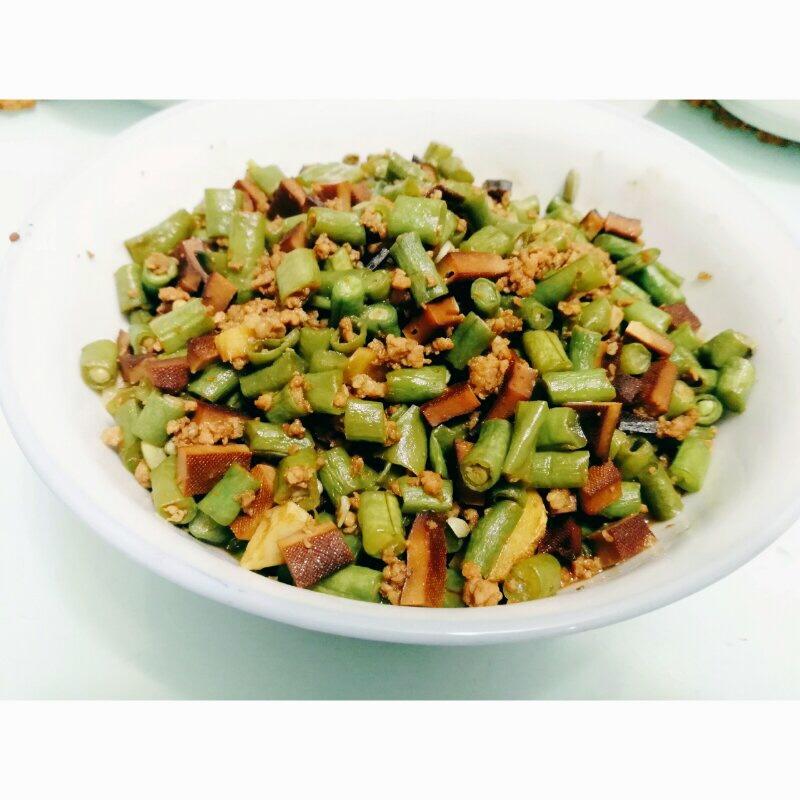 肉末豆干炒四季豆