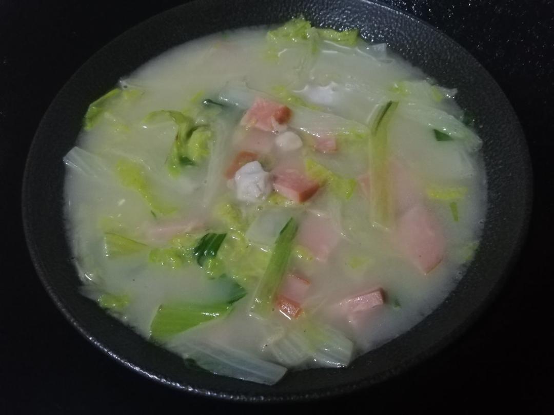 虾皮娃娃菜豆腐汤