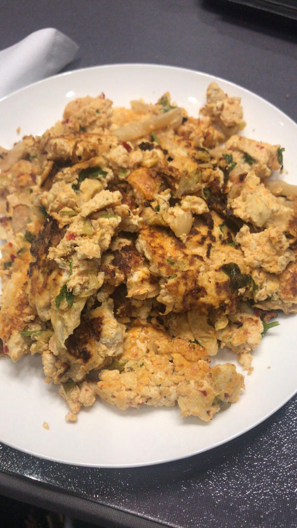 属于我的奇迹呢做的简易泡菜豆腐饼