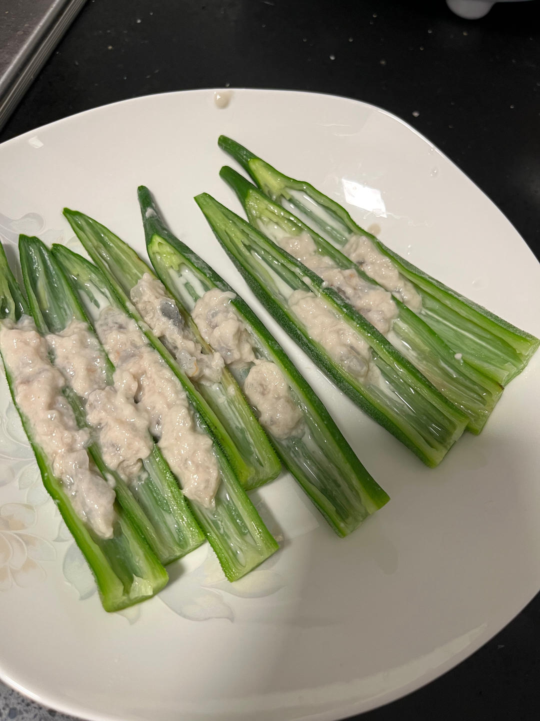 秋葵虾滑【宝宝辅食】