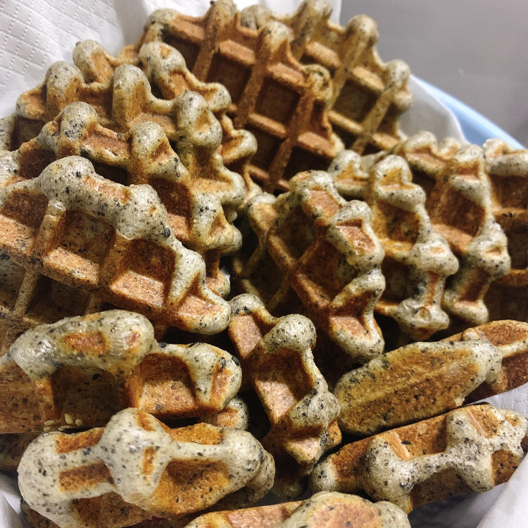 黑芝麻华夫饼（发酵版）