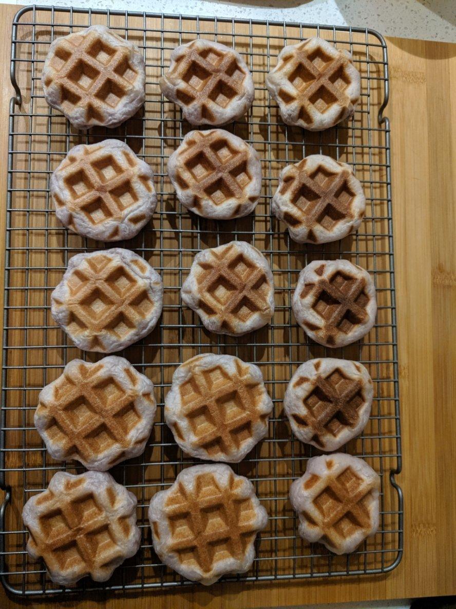 紫薯香芋华夫饼