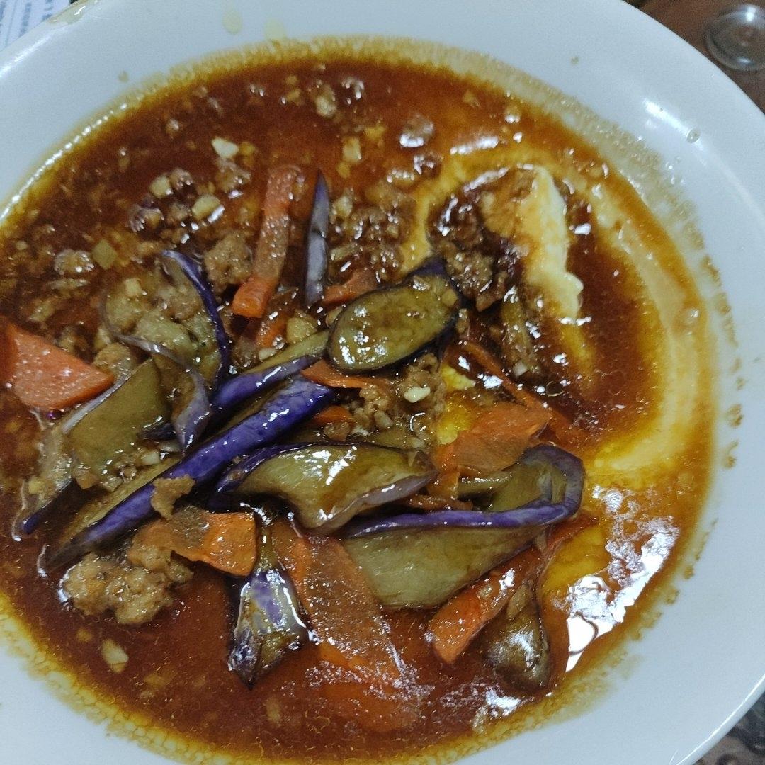 红烧肉沫茄子