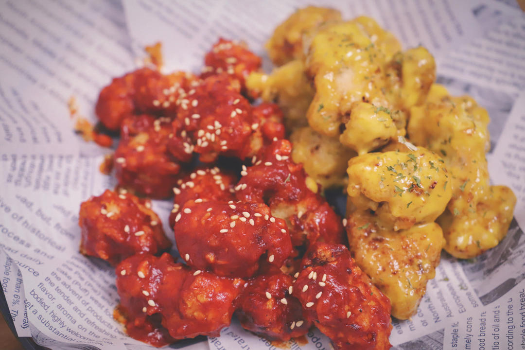 口味x2韩国炸鸡（蒜香甜辣酱+黄芥末蜂蜜酱）