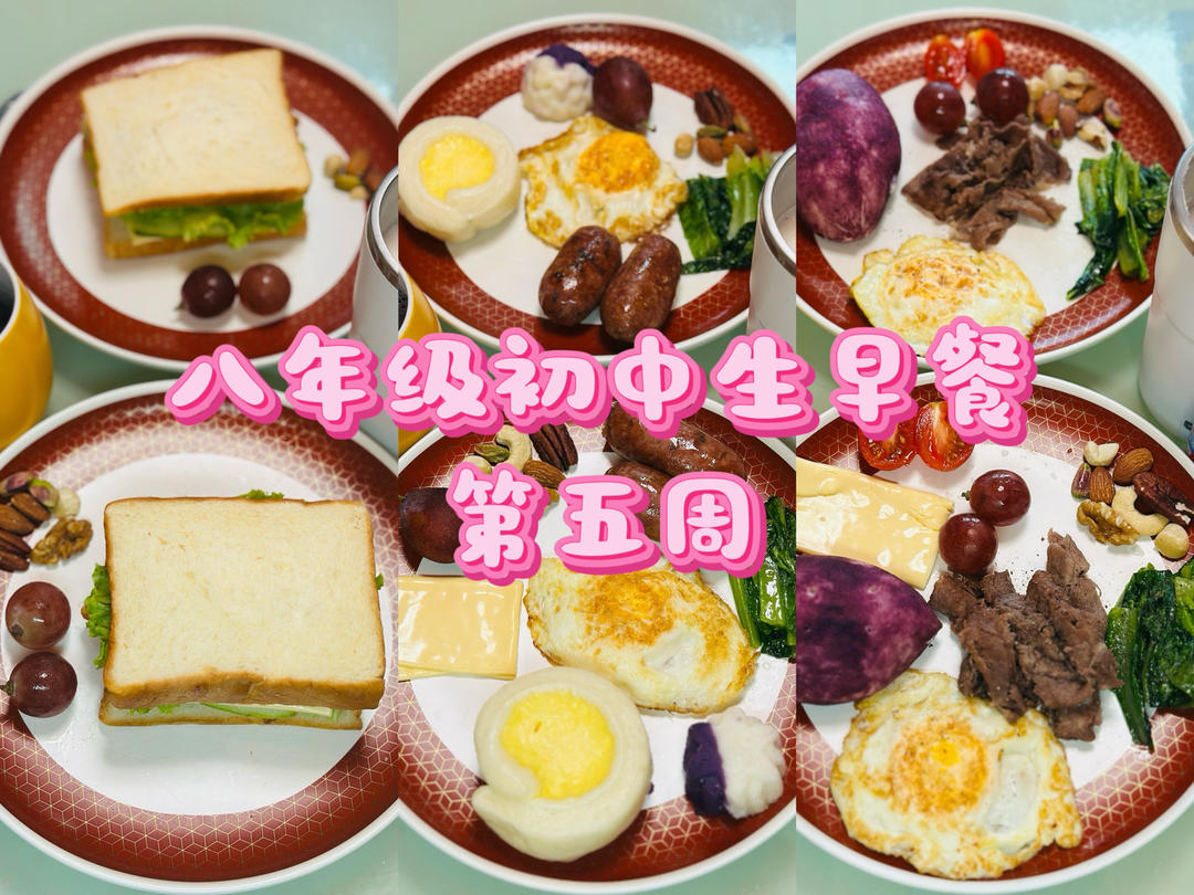 八年级初中生早餐🥣（第五周）2025.9.29-2025.10.5