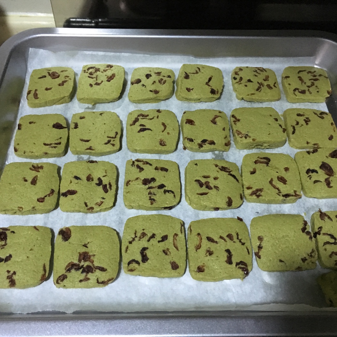 抹茶蔓越莓饼干