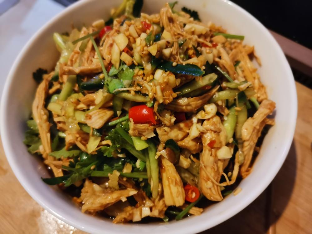 低脂凉拌鸡丝的做法