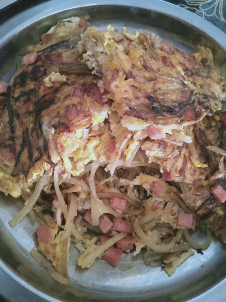 土豆丝鸡蛋饼