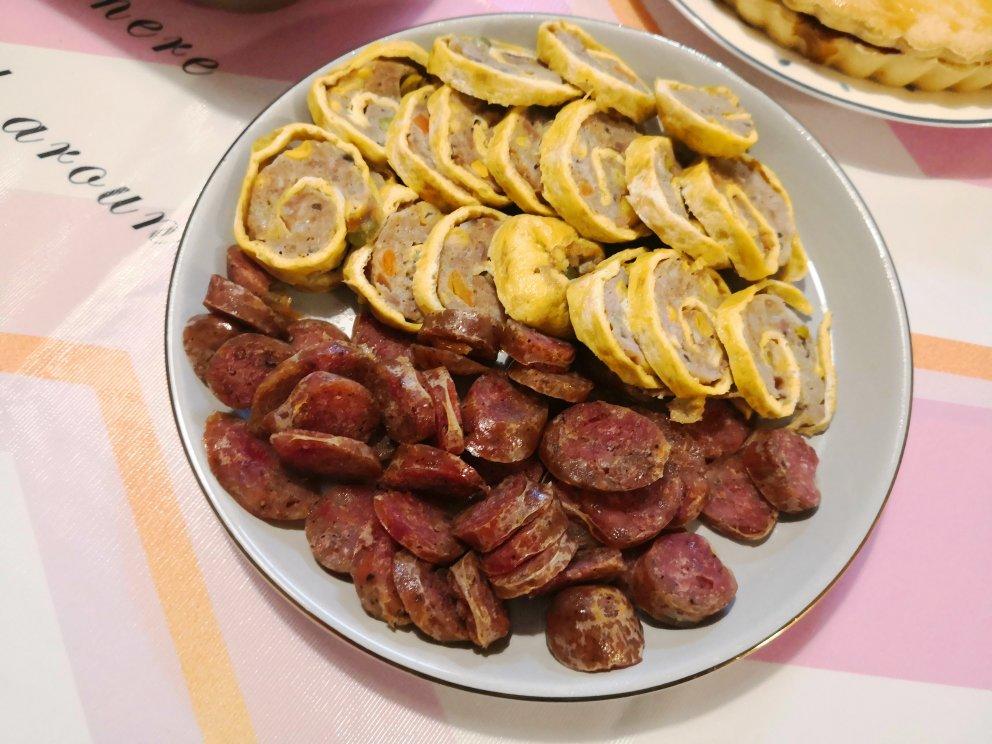 老爸的手艺---蒸肉蛋卷