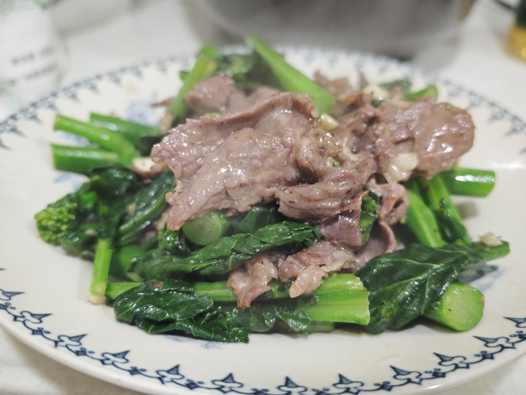 芥兰炒牛肉