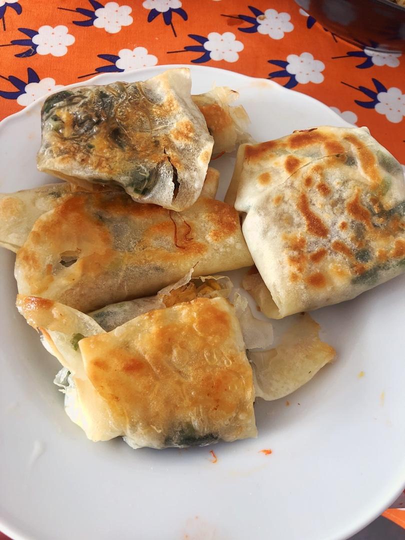 秒杀夜市小吃摊韭菜盒子(饺子皮版)
