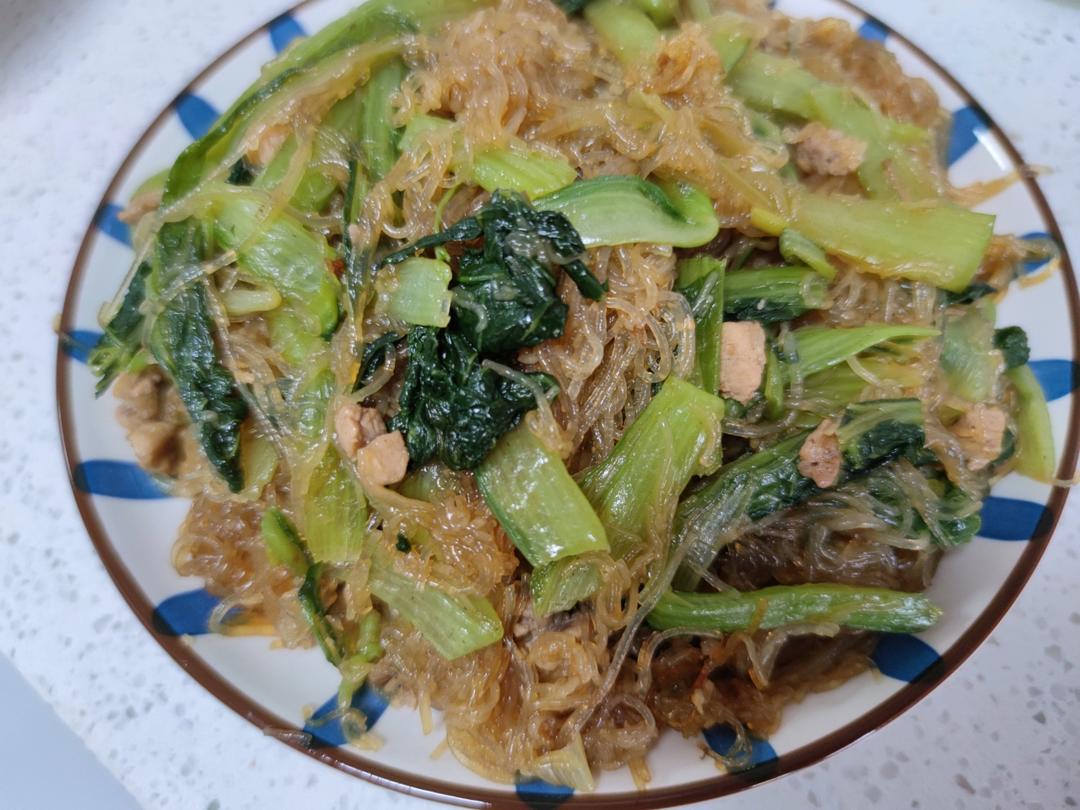 肉末粉丝小白菜