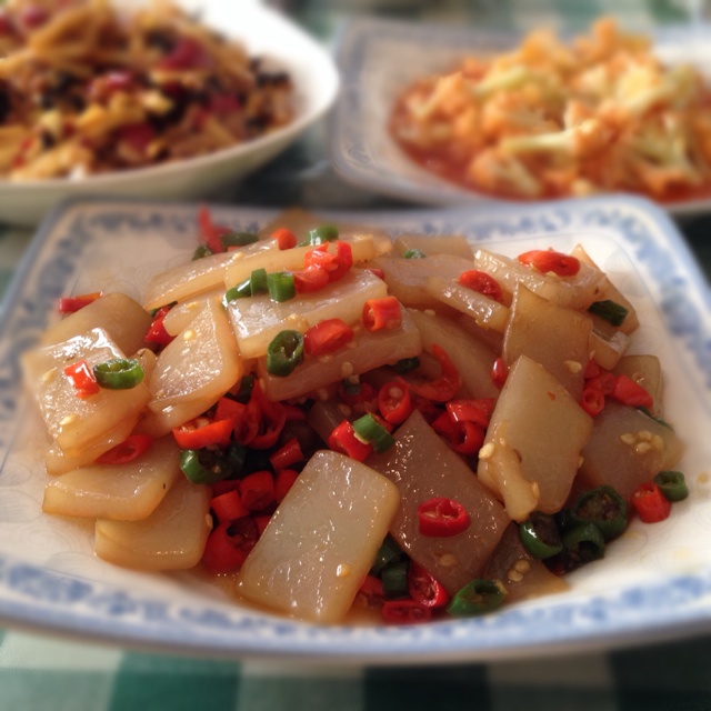 家常菜 双椒炒魔芋 大头亘做的双椒炒魔芋   