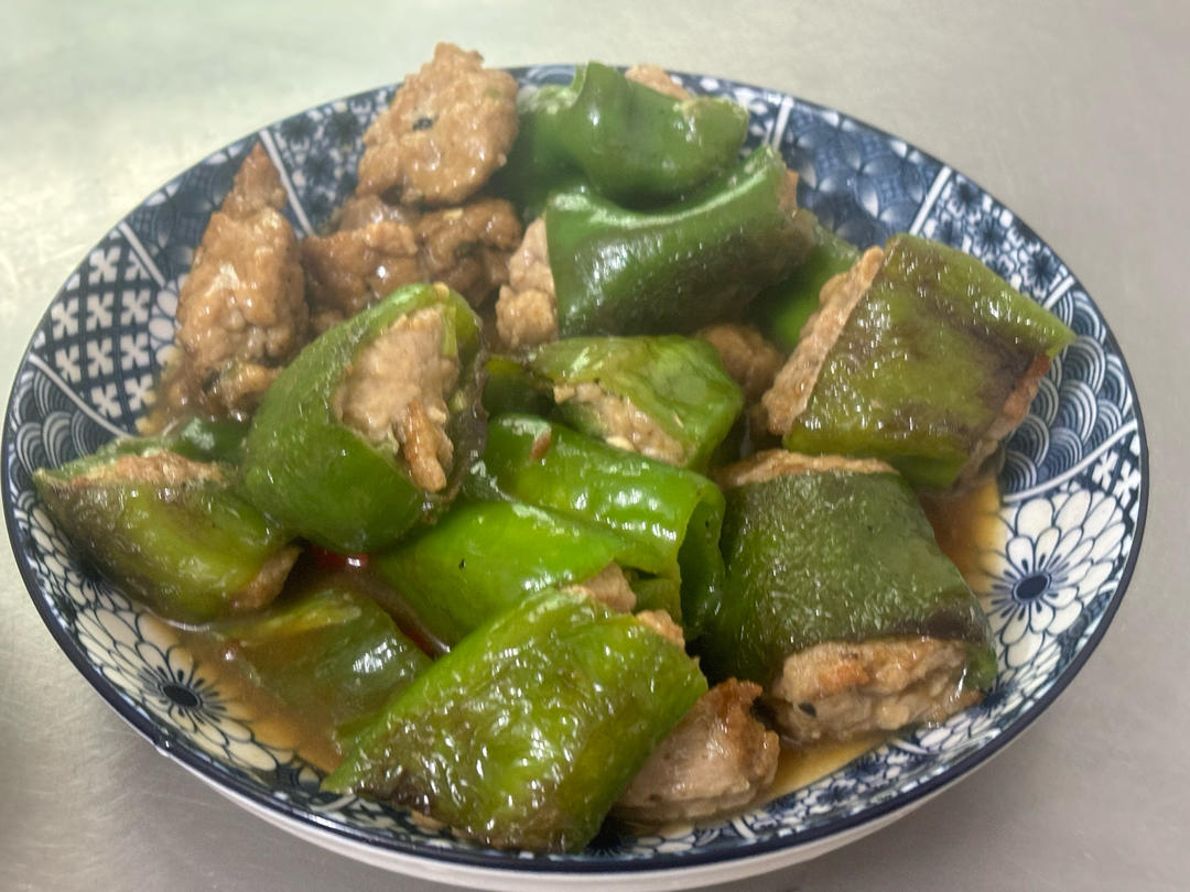 下饭神器青椒酿肉！