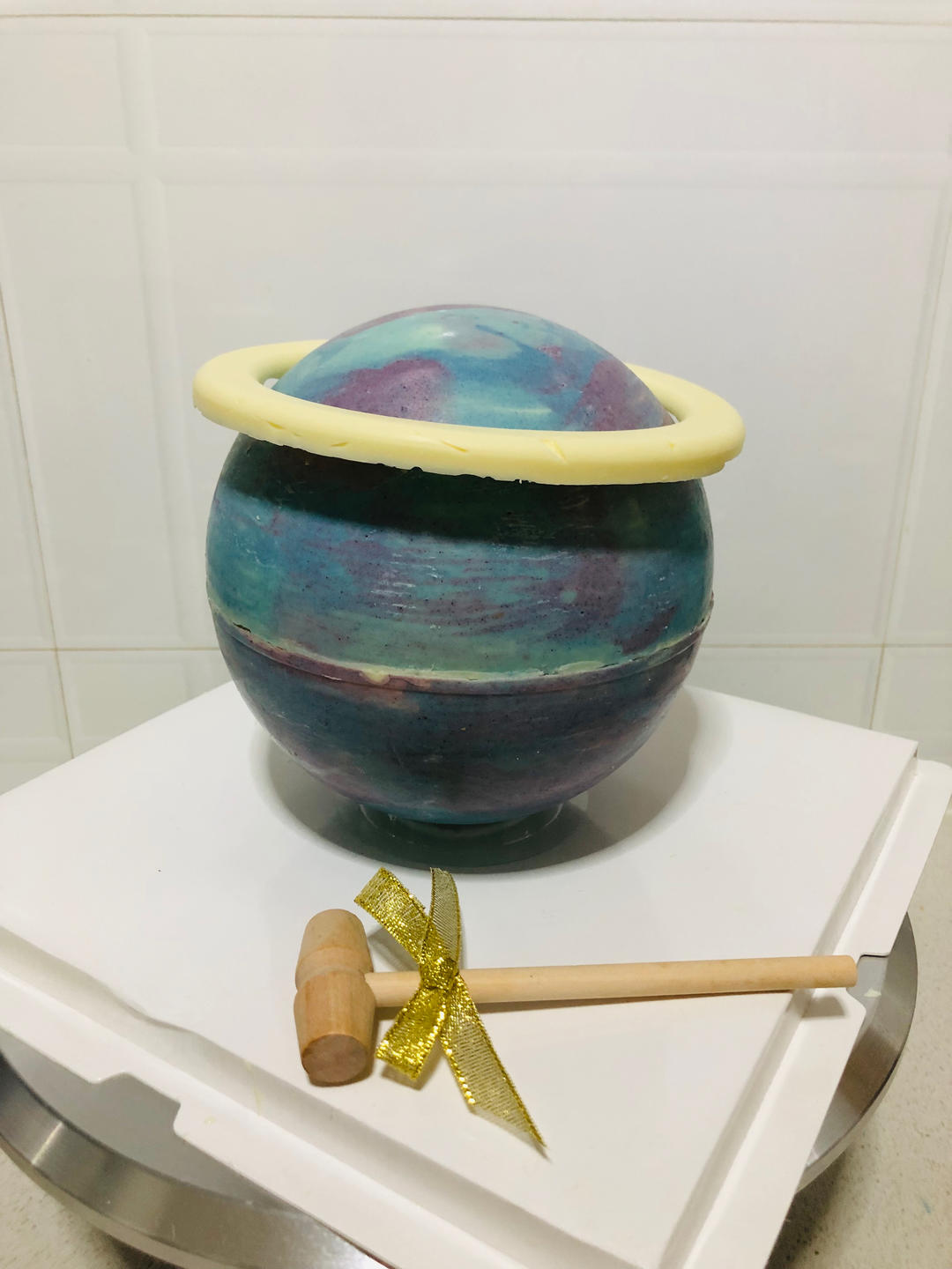 星球蛋糕，巧克力星空球蛋糕，简便版