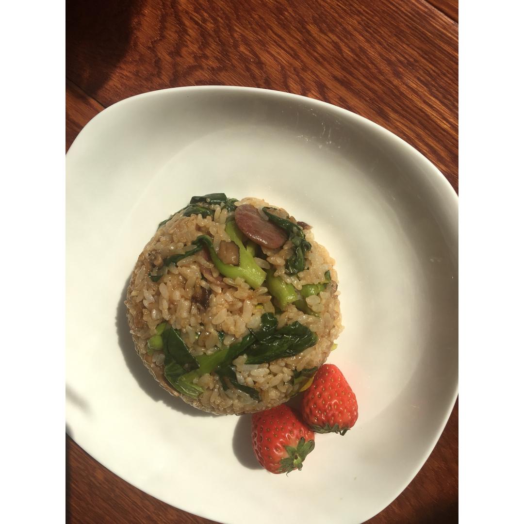 电饭锅版香菇腊肠饭