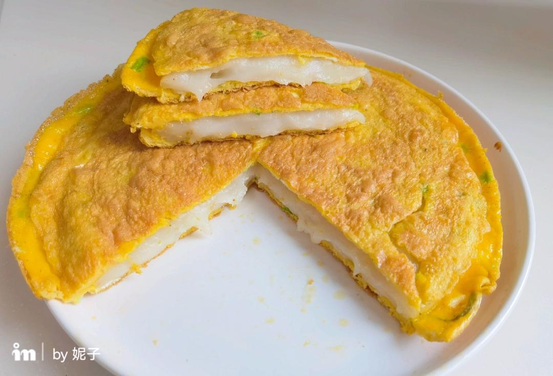 【鸡蛋包麻糍】台州小吃，香香糯糯能拉丝