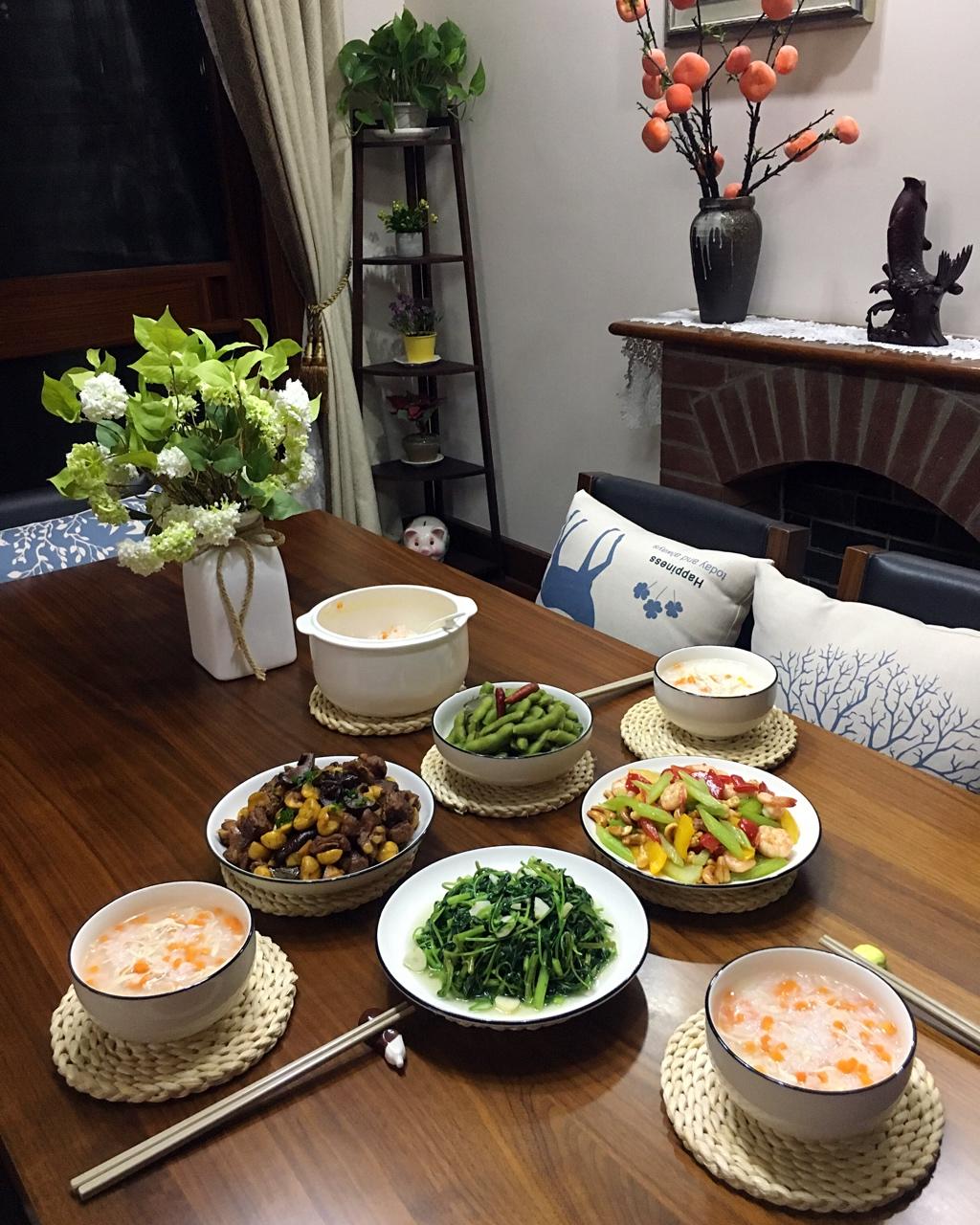 梅之小榭做的晚饭