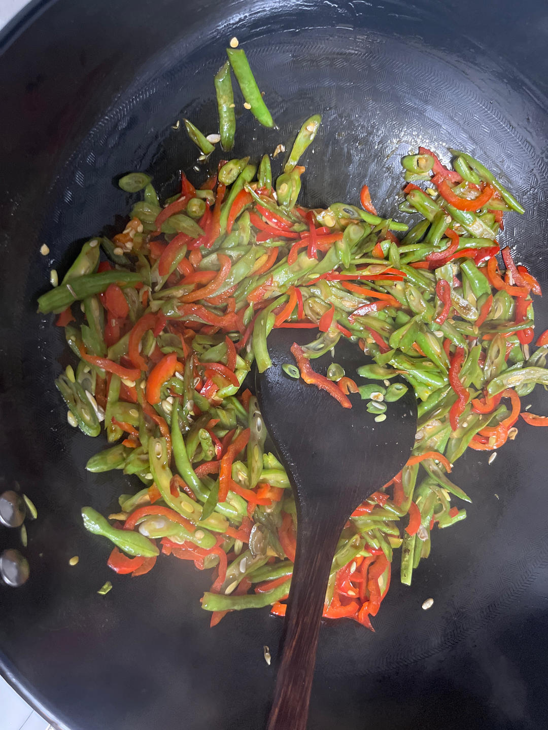 青椒炒豆角