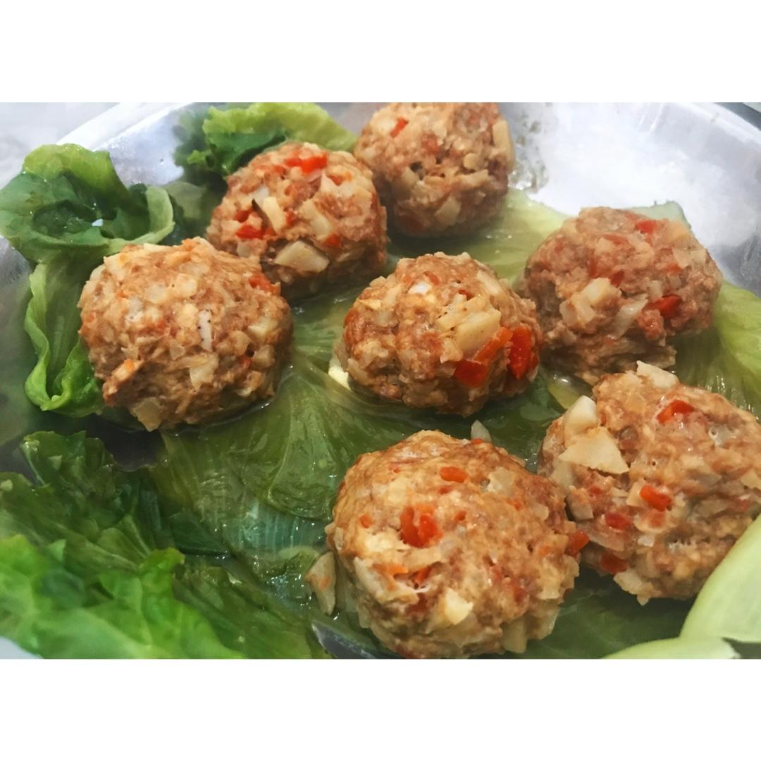 amor_fati_考拉考拉做的清蒸鸡胸肉丸子(减脂版)