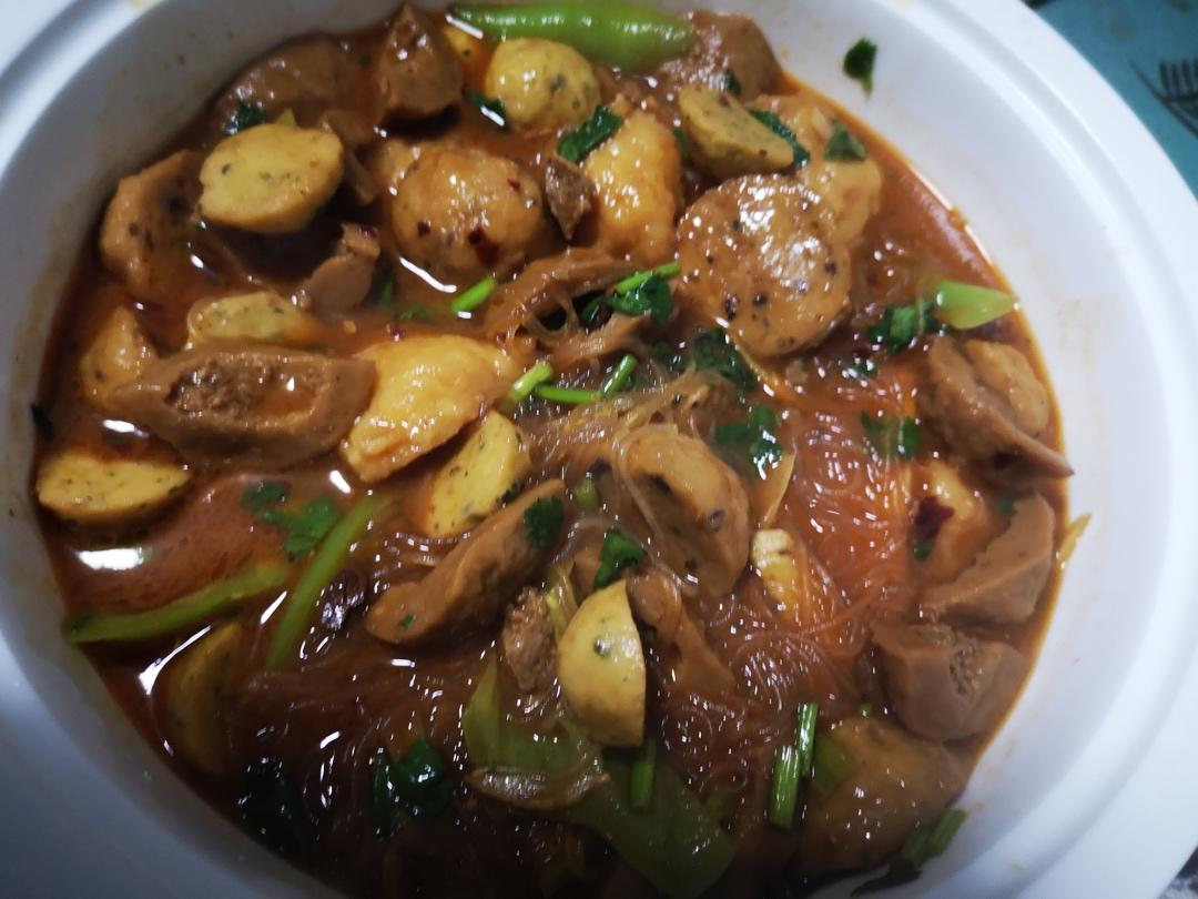 大杂烩~麻辣丸子粉丝汤