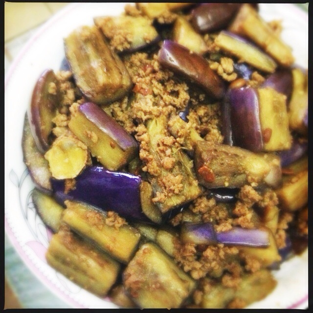 酱香肉末烧茄子