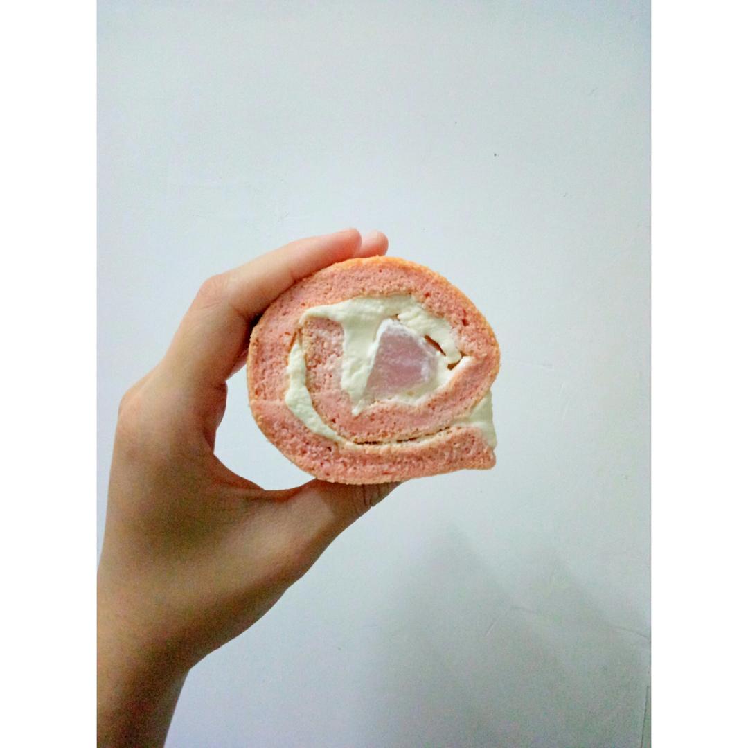 粉嫩水蜜桃蛋糕卷—摩飞厨师机