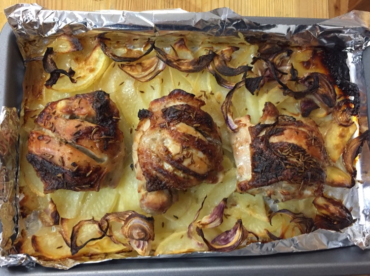 新奥尔良烤鸡腿土豆