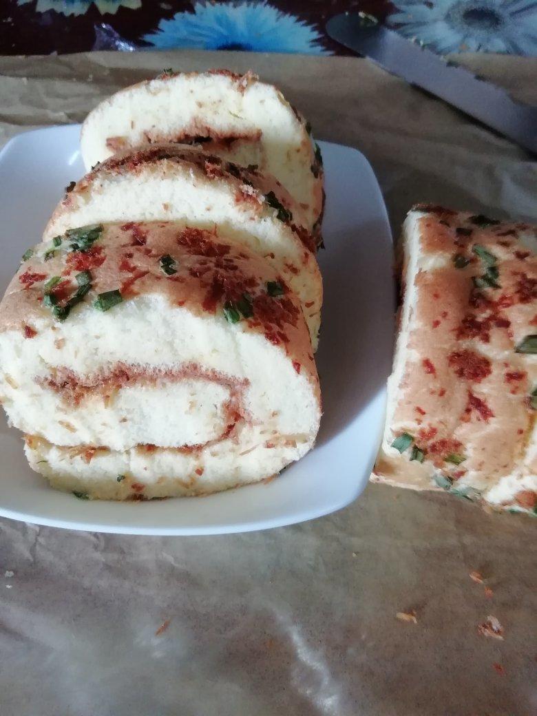 香葱肉松肥蛋糕卷～