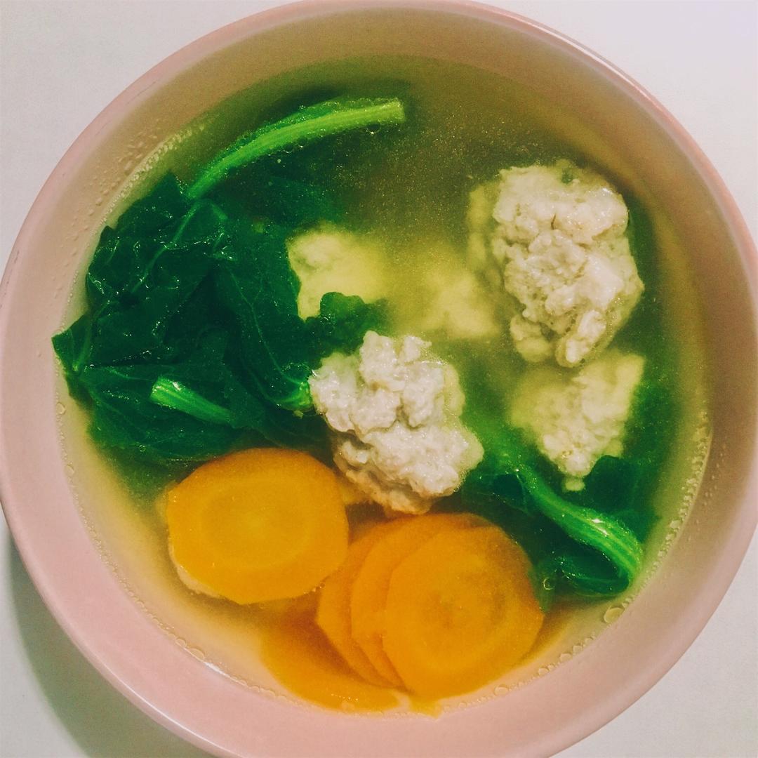 小白菜氽丸子