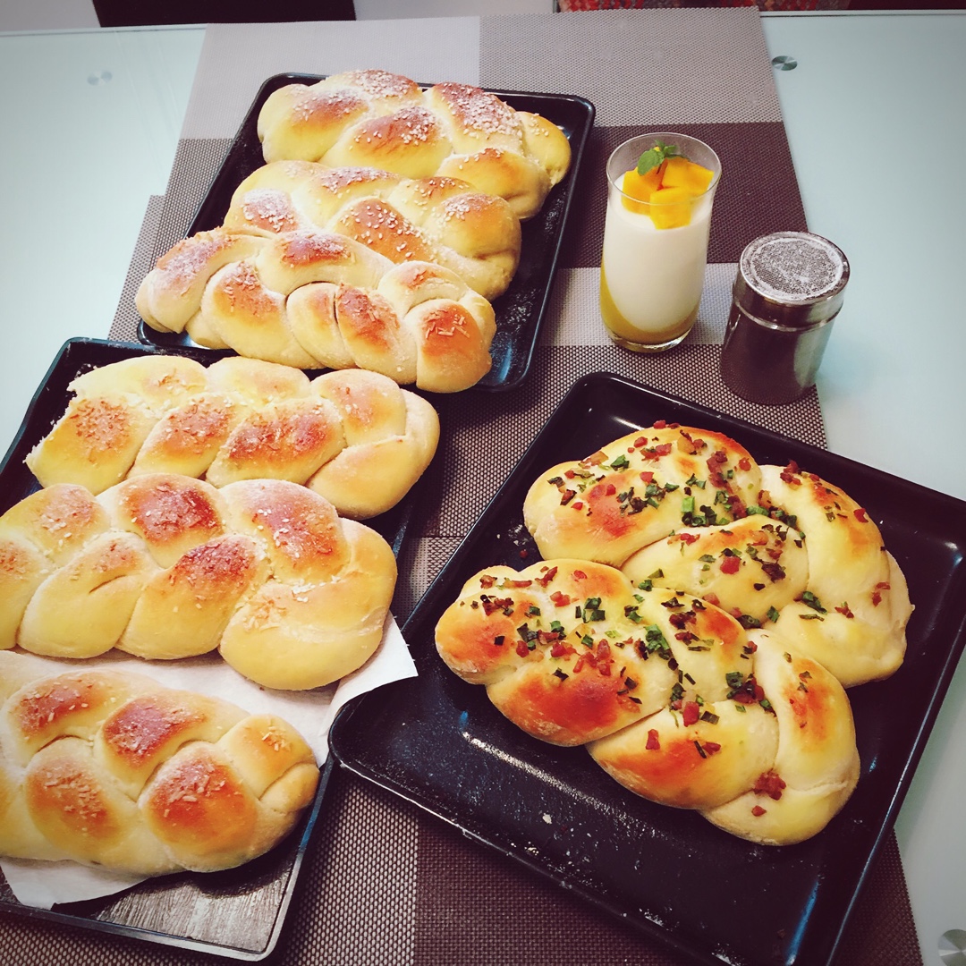 酸奶辫子面包（一次发酵）