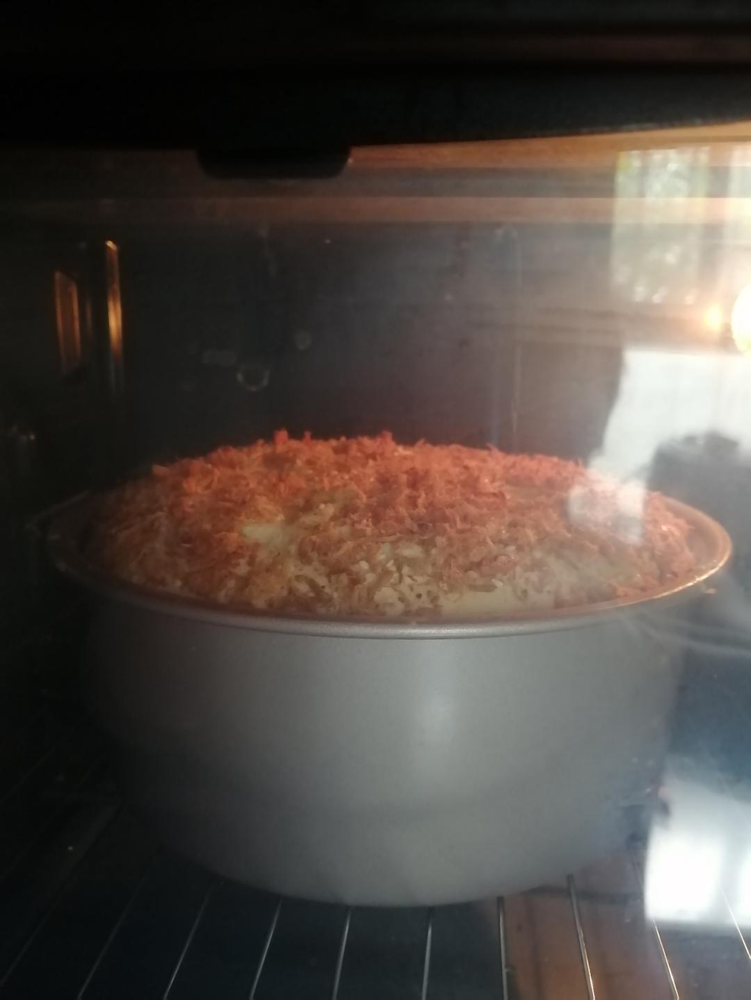 爆浆葱花火腿肉松蛋糕