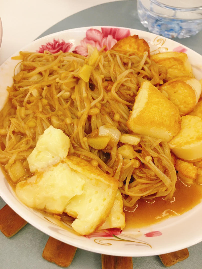 金针菇烧日本豆腐